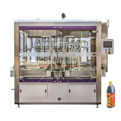 Harga yang pantas Rotary 50-5000ml Filler Botol Cairan dengan < 1% Keakuratan 220/380V Power Supply on line