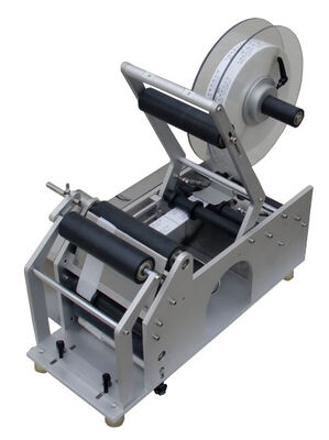 Harga yang pantas Pengoperasian Mudah Mesin Pelabelan Semi Otomatis Presisi Untuk Botol Bulat on line