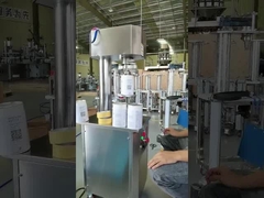 Otomatis Jenis Lantai Logam Plastik PET Dapat Menyegel Mesin Makanan Kaleng Seamer