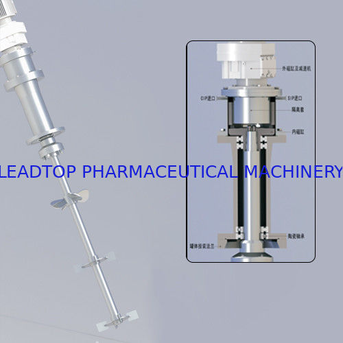 Top Magnetic Levitation Mixer Food Biopharma Chemical 316L SS FDA GMP Zero-Bearing Wear Corrosion-Proof
