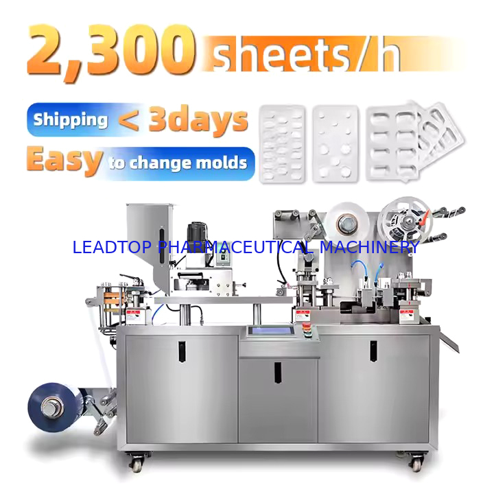 Blister Packing Machine 30-60pcs/min dengan kontrol PLC