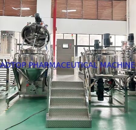 Jual Hot Kualitas Tinggi PLC Dikendalikan Vakum Ultrasonik Baja Ringan Kosmetik Wajah Krim Perawatan Kulit Emulsifier Mesin