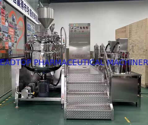 Jual Hot Kualitas Tinggi PLC Dikendalikan Vakum Ultrasonik Baja Ringan Kosmetik Wajah Krim Perawatan Kulit Emulsifier Mesin