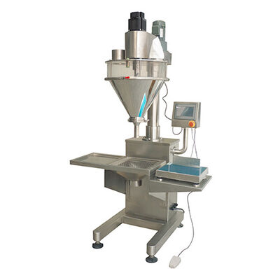 Harga yang pantas Mesin Pengisi Auger Semi Otomatis 100BPH Kopi Cabai Kecil Protein Susu Kering Rempah on line