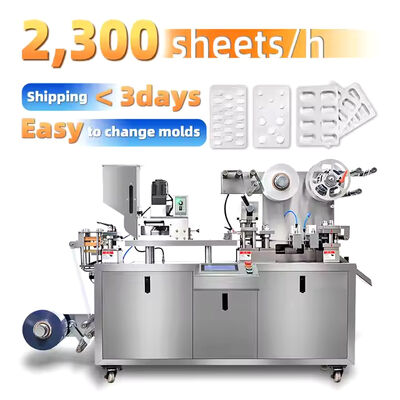 Harga yang pantas Blister Packing Machine 30-60pcs/min dengan kontrol PLC on line