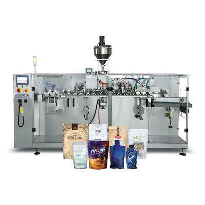 Harga yang pantas Fully Automatic Premade Pouch Filling Nuts Coffee Bean Horizontal multifunctional packaging machine on line